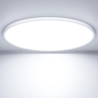 OUILA LED Deckenleuchte Flach Rund - Ø40CM Deckenlampe LED 36W 6500K 3600LM IP44 Wasserdichte Badezimmer lampe, Küchenlampe Deckenleuchte Kaltweiß für Küche Bad Schlafzimmer Flur Keller