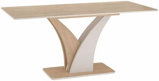 Casa Padrino Esstisch Naturfarben / Creme 120-160 cm - Ausziehbarer Küchentisch