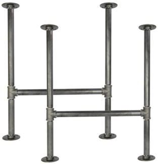 Natural Goods Berlin Tischbein Tischgestell PIPE, Eisenrohrtischbeine, Temperguss, Esstischfuss, Möbelunterbau