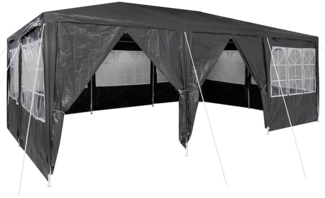 vidaXL Party-Zelt Anthrazit, Weiß 600 x 400 x 266 cm Polyester, Stahl 42003435