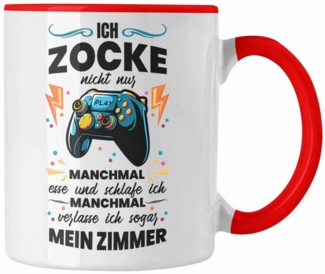 Trendation Tasse Trendation - Lustige Gamer Tasse Ich Zocke Nicht Nur Geschenk Zocker L