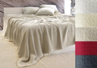 Wohnen und Accessoires GmbH & Co. KG Bettüberwurf Tagesdecke "Coimbra" - Kreuzstich Ornamente