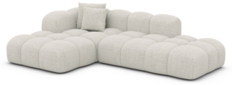 Sofa Dreams Ecksofa Formentera L Form Lounge Designer Sofa, mit Boucléstoff Bezug in Pearl, Ausrichtung Ecke links