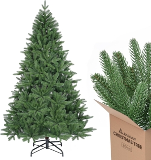 SALCAR Künstlicher Weihnachtsbaum 210 cm – Premium Nordmanntanne aus 100?% PE in Naturgrün, farb- & formstabil, geruchlos, ohne Nadelverlust