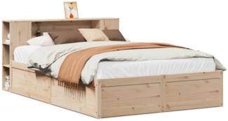 vidaXL Massivholzbett ohne Matratze 135x190 cm Kiefernholz 3323425