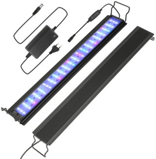 Clanmacy LED Aquariumleuchte 10-45W LED Aquarium-Beleuchtung RGB, Länge verstellbar, Energiesparend, 28W für 64-90cm