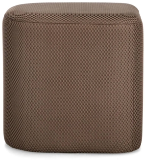 Pouf Darya aus Waben-Stoff, Tierra, 44 x 37 x 42 cm