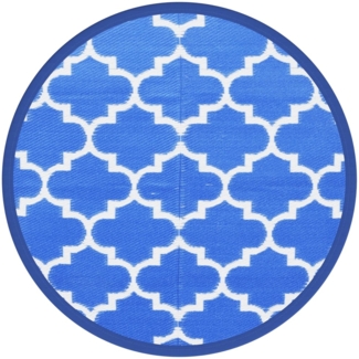 vidaXL Outdoor-Teppich ARAKIL Blau Ø200 cm PP 368540