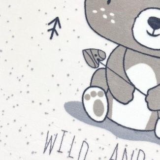 Carpetia Teppich Spielzimmer-Teppich creme mit süßem Bär weich, rechteckig, Höhe: 18 mm