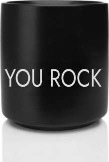 Giftandprint Tasse Schwarz You Rock Tasse Schlicht Valentinstaggeschenk für die Liebste, Mikrowellengeeignet, Spülmaschinengeeignet, Mit Geschenkbox