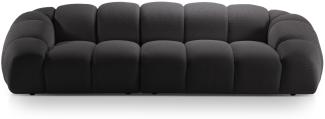 Micadoni Sofa Diana 4-Sitzer 3D-Stoff Espresso