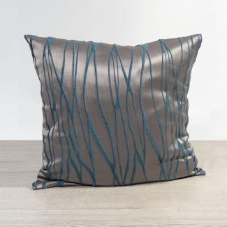 Kissen von Lysel - blau Obella 38x38, reines Polyester Dekokissen