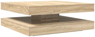 vidaXL Couchtisch 360-Grad Drehbar Sonoma-Eiche 90x90x34,5 cm 3321353