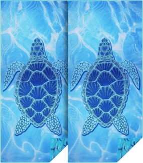 Flintronic 2 Pack Microfiber Beach Towel 180x80 cm Sand Free Travel Swim Pool