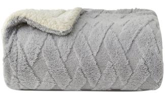 Wohndecke MT09, KEAYOO, Sherpa Fleece Warm Decke Kuscheldecken für Bett, Sofa und Couch