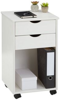 IDIMEX Rollcontainer KANO, Rollcontainer Bürocontainer 2 Schubladen 1 Ablage Kiefer Büroschrank