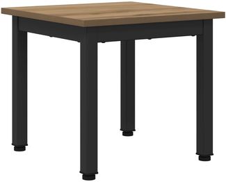 vidaXL Couchtisch Kunsthandwerk, Holzwerkstoff Eiche Braun, 40 x 40 x 36 cm