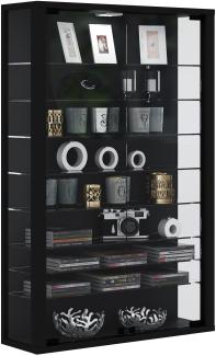 Vitrinenschrank Glas Wandschrank Vitrine Sammlervitrine Hängeschrank schwarz