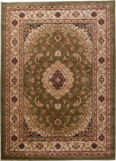 Mazovia Orientteppich Oriente Teppich - Traditioneller Teppich Orient Grün, 60 x 100 cm, Geeignet für Fußbodenheizung, Pflegeleicht, Wohnzimmerteppich