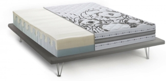 Dmora Doppelmatratze Wien, Memory-Schaum- und Waterfoam-Matratze, 100 % Made in Italy, milbenhemmend und hypoallergen, 120 x 190 x 22 cm