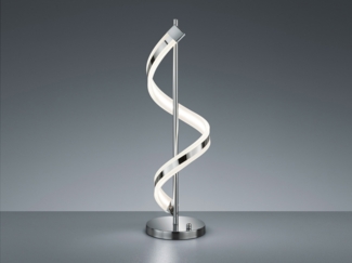 Ausgefallene LED Tischlampe SYDNEY, dimmbar Chrom Höhe 63cm