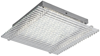 LED Deckenleuchte, Glasstäbe, klar, L 32 cm