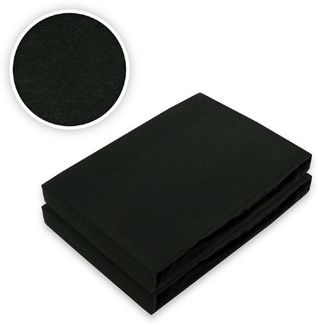 Jersey Spannbettlaken Doppelpack 60 x 120 - 70 x 140 cm Schwarz