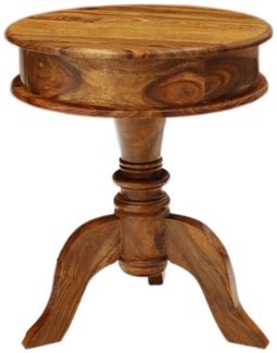 Runder Tisch Jali 50x60x50 aus indischem Sheesham-Massivholz