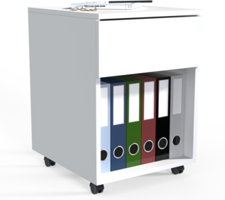 VCM Rollcontainer Dalosa 918331 Weiß H. 55 x B. 39 x T. 45 cm