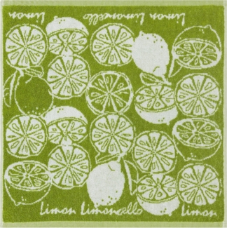 Kracht Küchen Textilien Limoncello|Frottier Küchentuch 50x50 cm grün 3er Pack