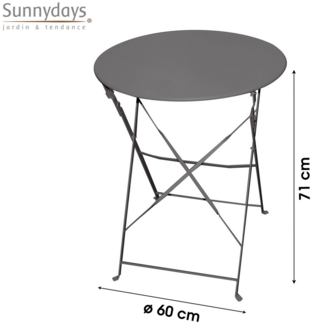 Sunnydays 60x71 cm Bistro- und Camping-Tisch Bistrotisch 224936