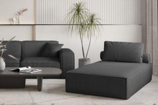 Chaiselongue Sezlong Liege CELES PREMIUM in Stoff Scala Schwarz