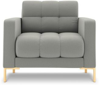 Micadoni Sessel Mamaia | Bezug Light Grey | Beinfarbe Gold Metal