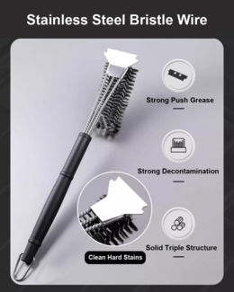 Grillbürsten- und Reinigungsset, 2er-Pack Grillreiniger, Grillzubehör, Grill