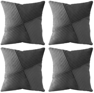 Amilian Kissenhüllen - 4er Set Kissenbezug, Kissenbezüge - Zierkissenbezüge, (4 Stück), 40x40 cm, Kissenhülle für Sofakissen, Dekokissen, Zierkissen, Kissen