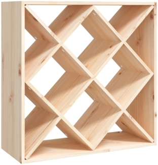 vidaXL Weinregal 62 x 25 x 62 cm Massivholz Kiefer [821542]