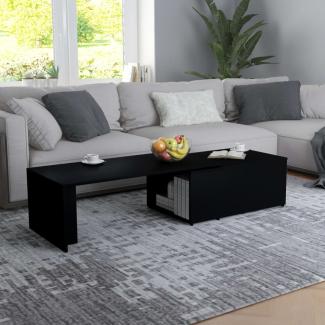 vidaXL Couchtisch Schwarz 150x50x35 cm Holzwerkstoff 801338