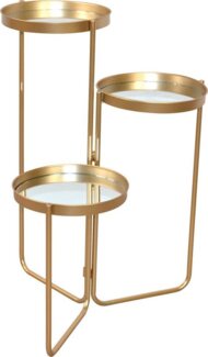 Metallblumenständer, zusammenklappbar, gold