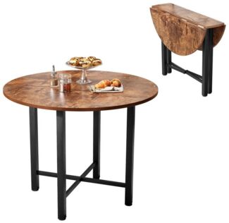 TWSOUL Klapptisch Esstisch Klappbar Küchentisch für 2-6 Personen,Runder,91 x 91 x 75 cm