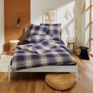 REDBEST Bettwäsche Bettwäsche, Biber, 2 teilig, Karo