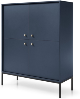 AX LIVING Große Kommode Domiti MK104 104 cm Modern in Dunkelblau