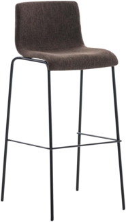 CLP Barhocker Hover Stoff 4-Fuß Gestell 4-Fuß Gestell,braun schwarz