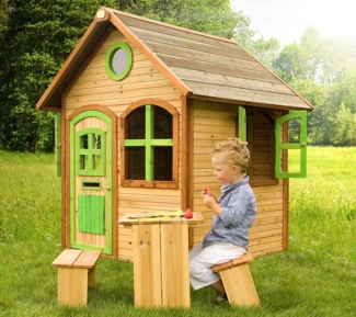 Axi Holz Kinderspielhaus Julia inkl. 4 Fenster und