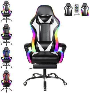 GUNJI Gaming-Stuhl Gaming Chair Ergonomisch höhenverstellbar 2-Punkt-Massage