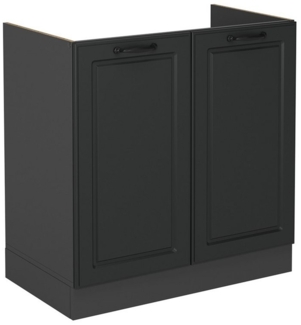 Vicco Spülenunterschrank R-Line, Anthrazit Landhaus, 80 cm ohne Arbeitsplatte