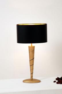 Holländer Tischleuchte 1-Flammig Innovazione Schirm Lack schwarz innen gold