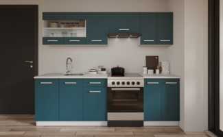 Küche Robby 240 cm Küchenzeile Küchenblock Singleküche Einbauküche