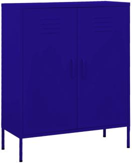 vidaXL Lagerschrank Marineblau 80 x 35 x 101,5 cm Stahl [336163]