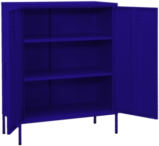 vidaXL Lagerschrank Marineblau 80 x 35 x 101,5 cm Stahl [336163]