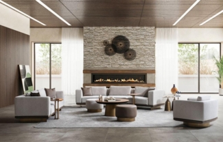 Sitzgruppe/Sofa Set - Wohnzimmergarnitur "Ixora" 3+2+1-Grau